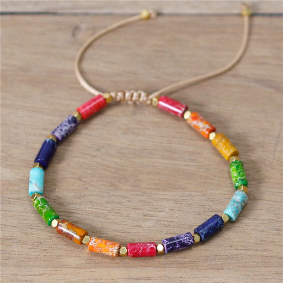 7 Chakra Natural Stone Choker Necklace & Bracelet - Bracelet - Necklaces - Pretland | Spiritual Crystals & Jewelry