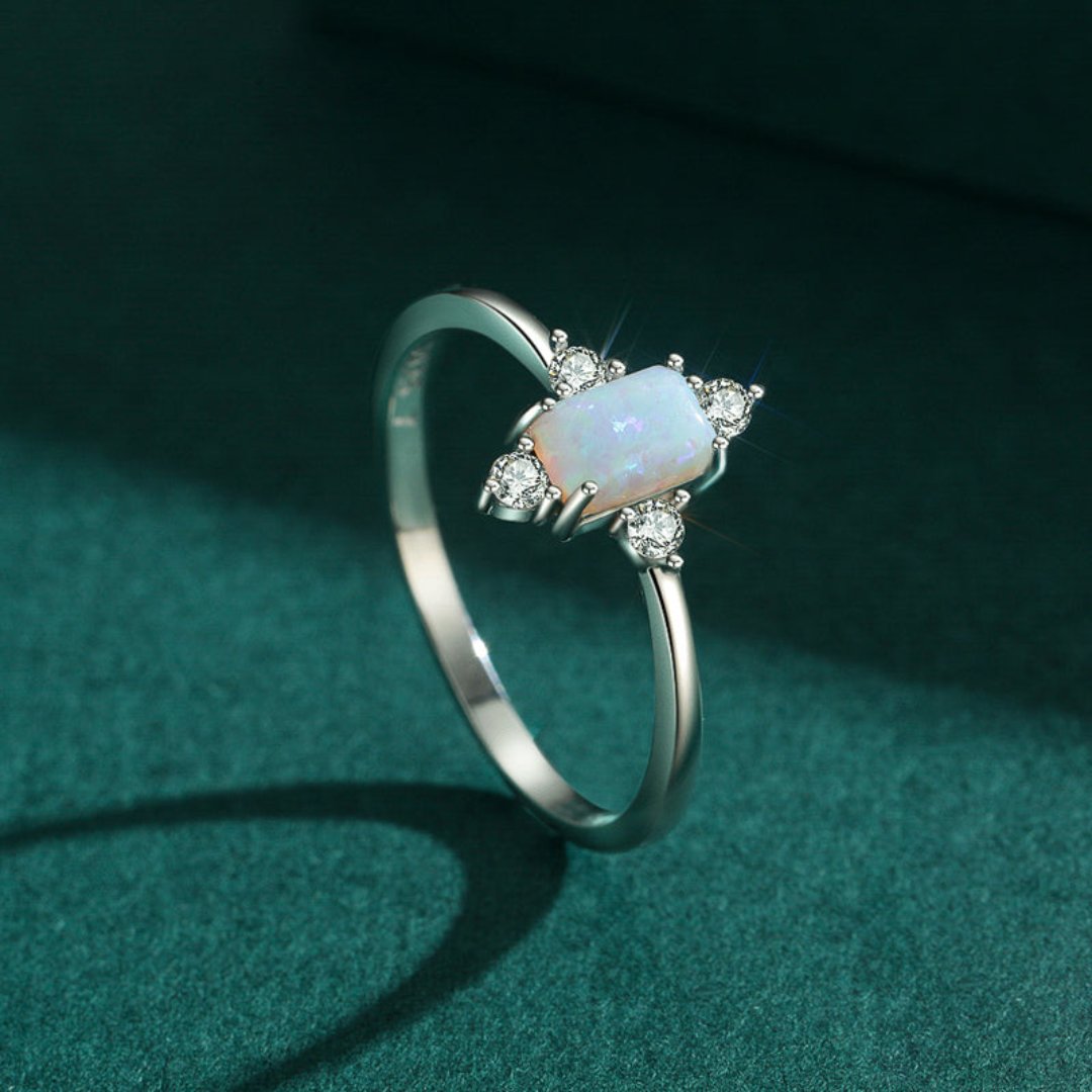 Shining Opal 925 Sterling Silver Ring - Rings - Pretland | Spiritual Crystals & Jewelry