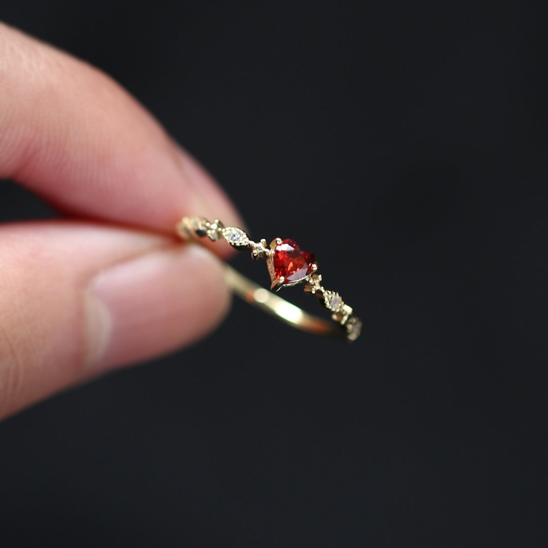 Love Ruby 14K Gold Plated Silver Ring - Rings - Pretland | Spiritual Crystals & Jewelry