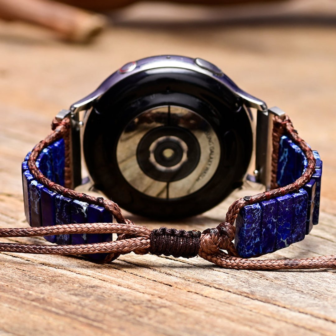 Natural Blue Jasper Samsung Watch Strap - Samsung Watch Straps - Pretland | Spiritual Crystals & Jewelry