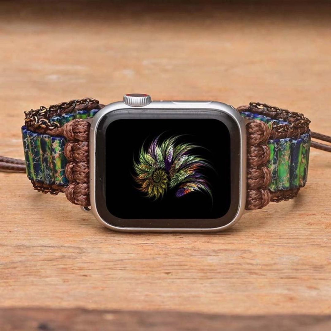 Bohemian Jasper Stones Apple Watch Strap - Apple Watch Straps - Pretland | Spiritual Crystals & Jewelry