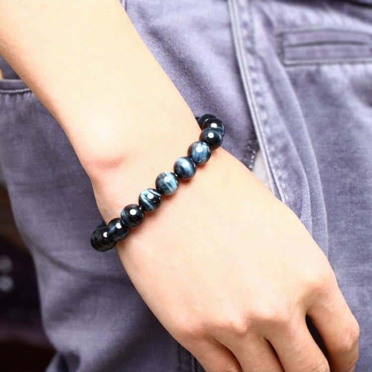 Night Blue Tiger Eye Bracelet - Bracelets - Pretland | Spiritual Crystals & Jewelry