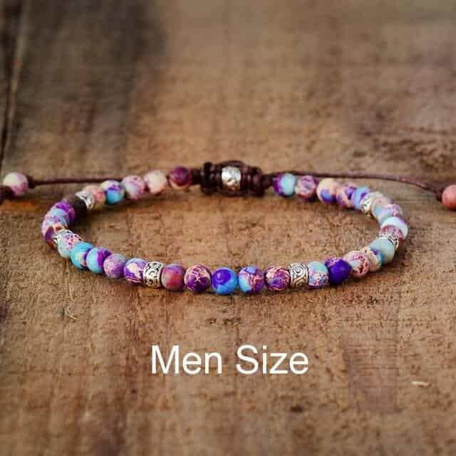 Fancy Jasper Bracelet - Purple Men - Bracelets - Pretland | Spiritual Crystals & Jewelry