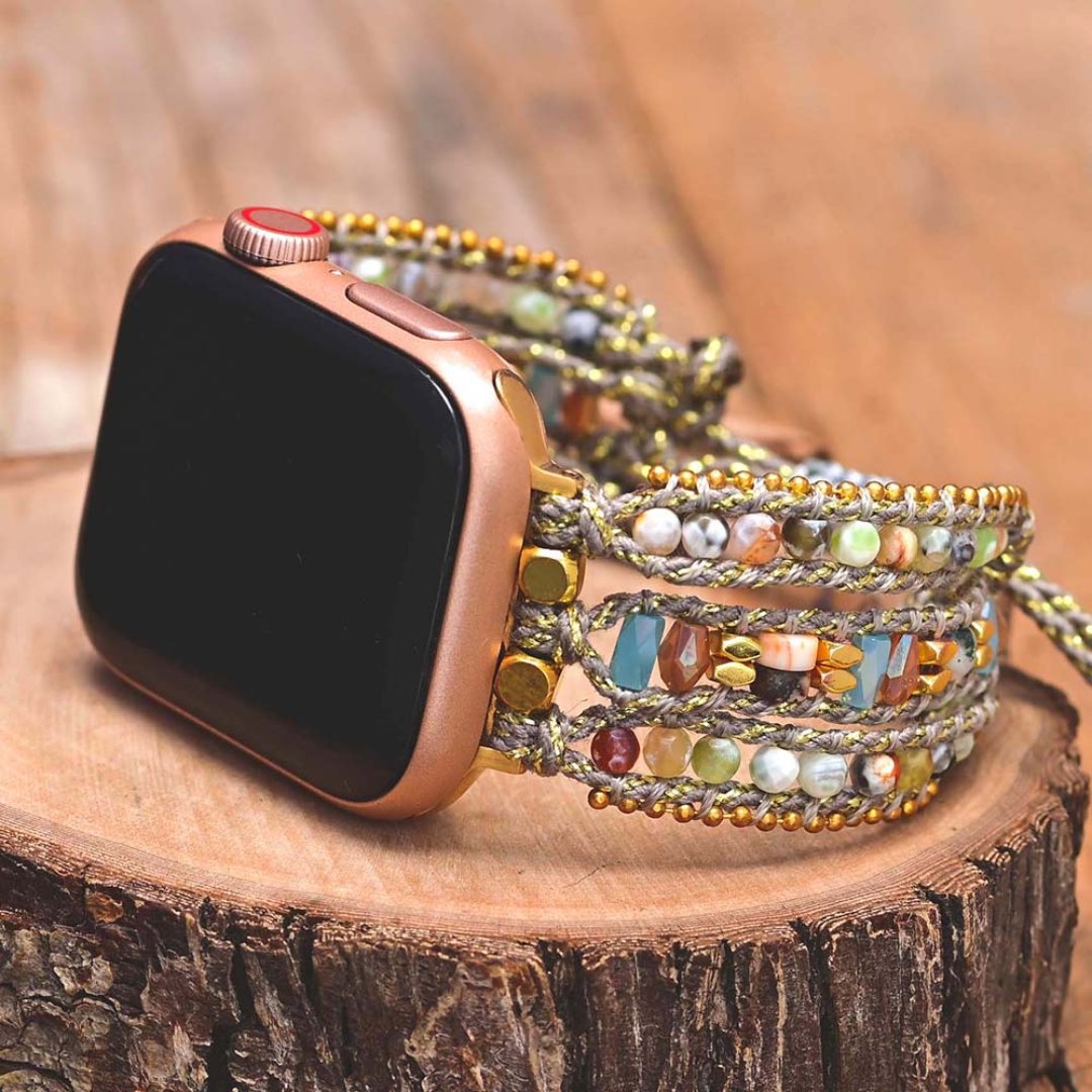 Stylish Natural Agate Apple Watch Strap - Apple Watch Straps - Pretland | Spiritual Crystals & Jewelry