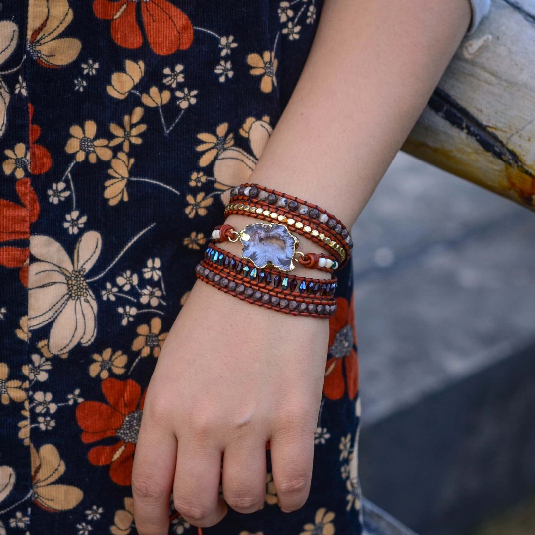 Arctic Labradorite Bracelet - Wrap Bracelets - Pretland | Spiritual Crystals & Jewelry