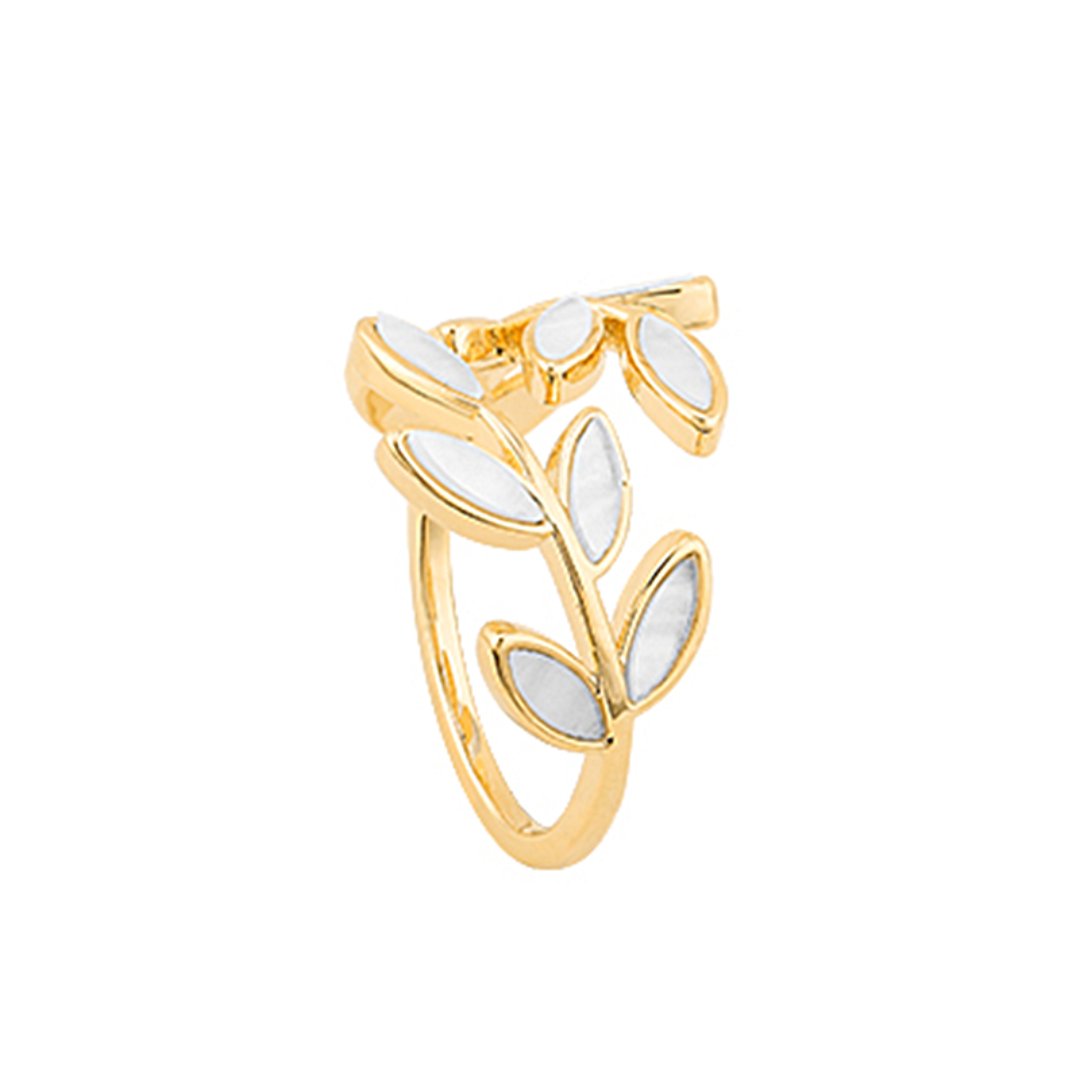 Elegant Leaf Opal Ring - Rings - Pretland | Spiritual Crystals & Jewelry