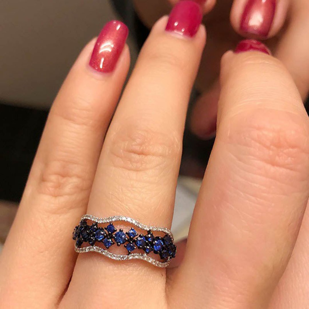 Chic Sapphire 925 Sterling Silver Ring - Rings - Pretland | Spiritual Crystals & Jewelry