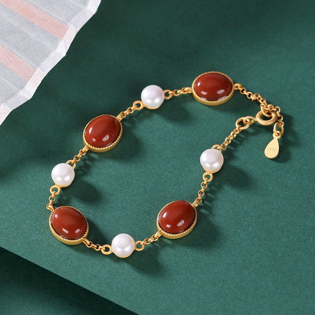 Enchanting Tourmaline & Chalcedony Pearl Bracelet - Bracelets - Pretland | Spiritual Crystals & Jewelry