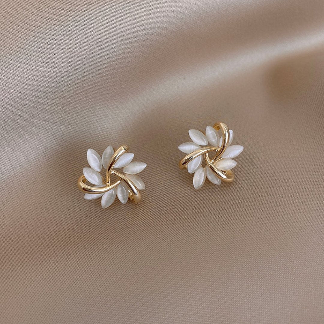 Elegant Opal Stud Earrings - Stud Earrings - Pretland | Spiritual Crystals & Jewelry