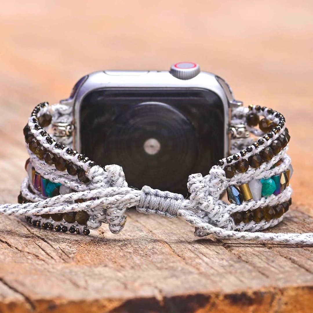 Bohemian Obsidian Apple Watch Strap - Apple Watch Straps - Pretland | Spiritual Crystals & Jewelry