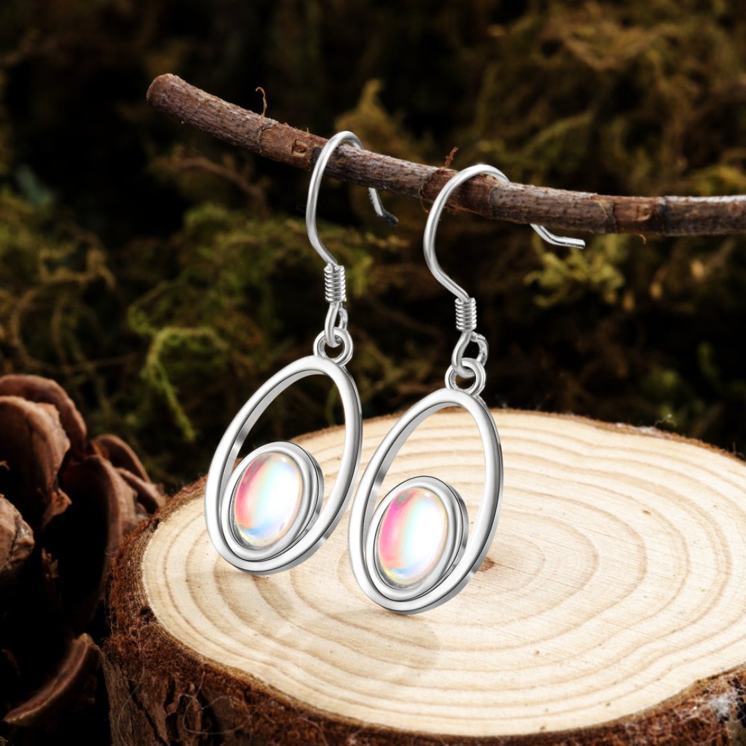 Trend Moonstone 925 Sterling Silver Earrings - Earrings - Pretland | Spiritual Crystals & Jewelry