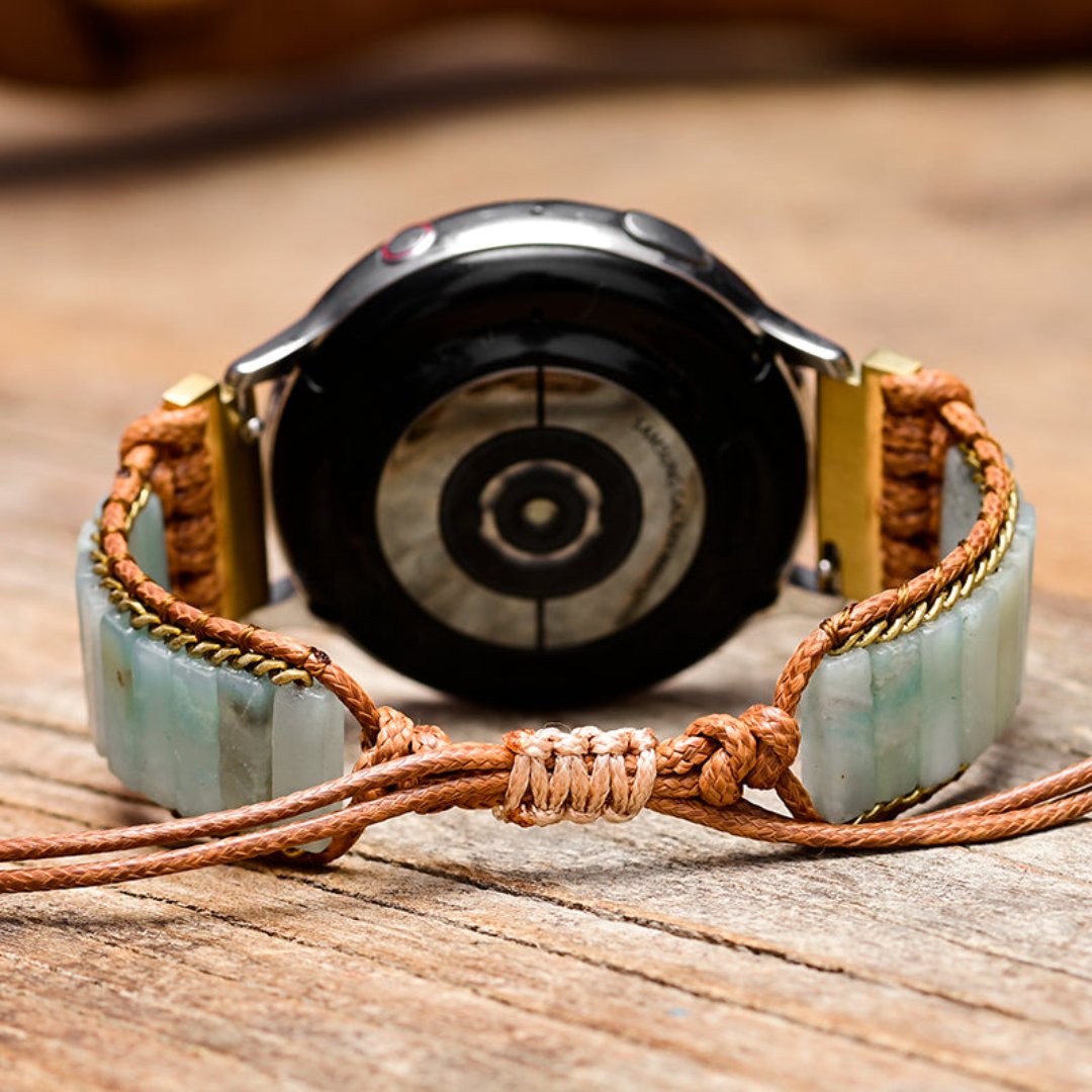 Boho Amazonite Samsung Watch Strap - Samsung Watch Straps - Pretland | Spiritual Crystals & Jewelry