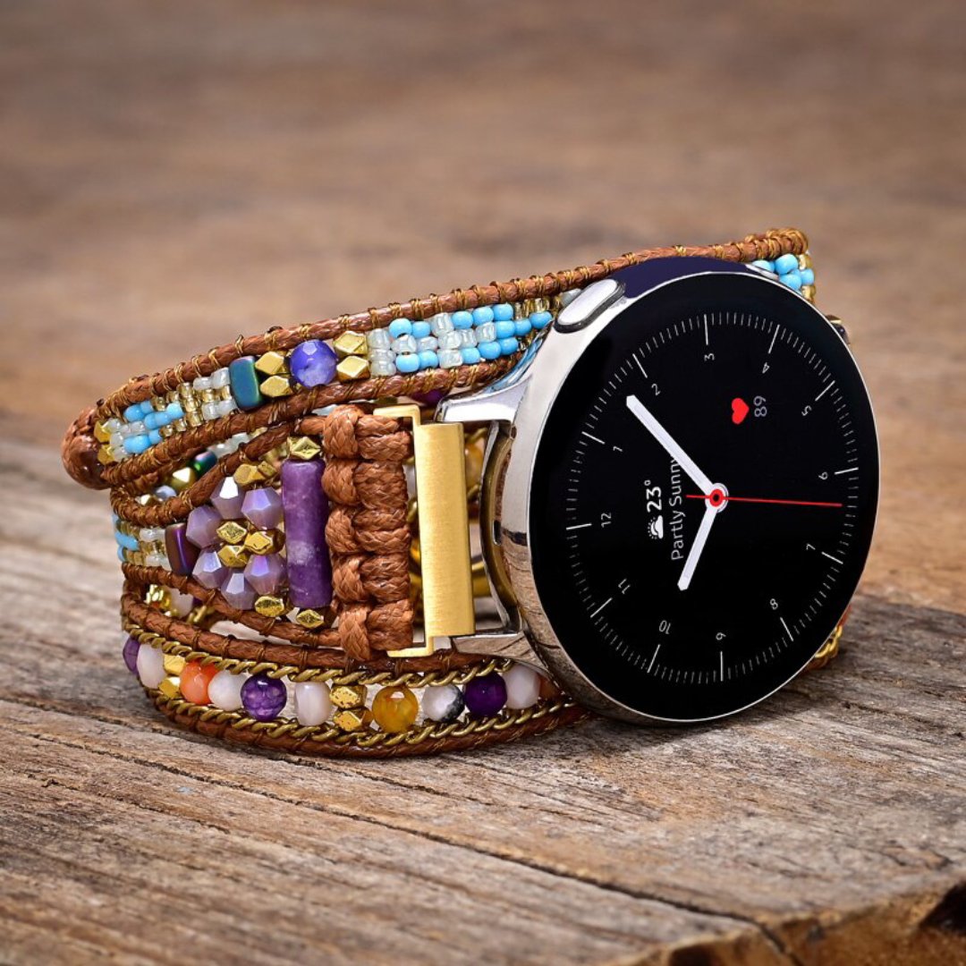Exquisite Hematite Samsung Watch Strap - Samsung Watch Straps - Pretland | Spiritual Crystals & Jewelry
