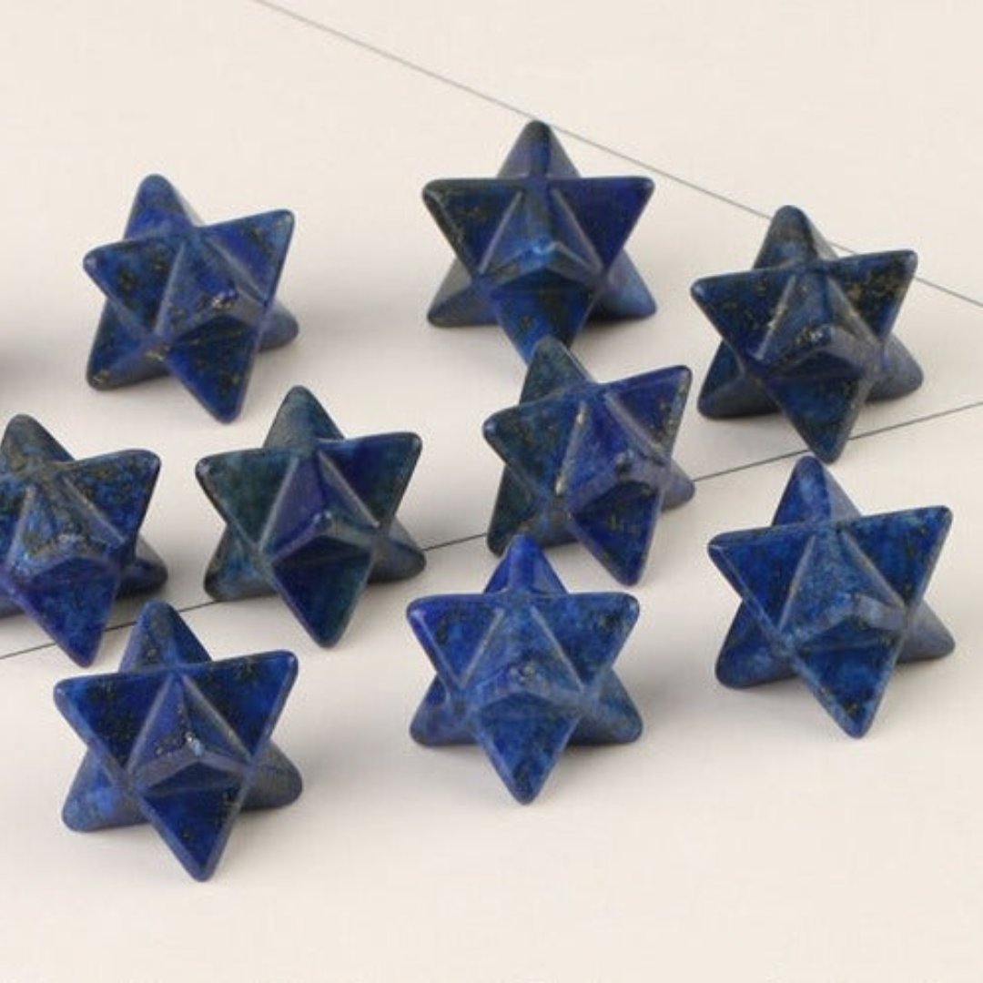 Calming Merkaba Crystal Stars - Lapis Lazuli - Natural Stones - Pretland | Spiritual Crystals & Jewelry