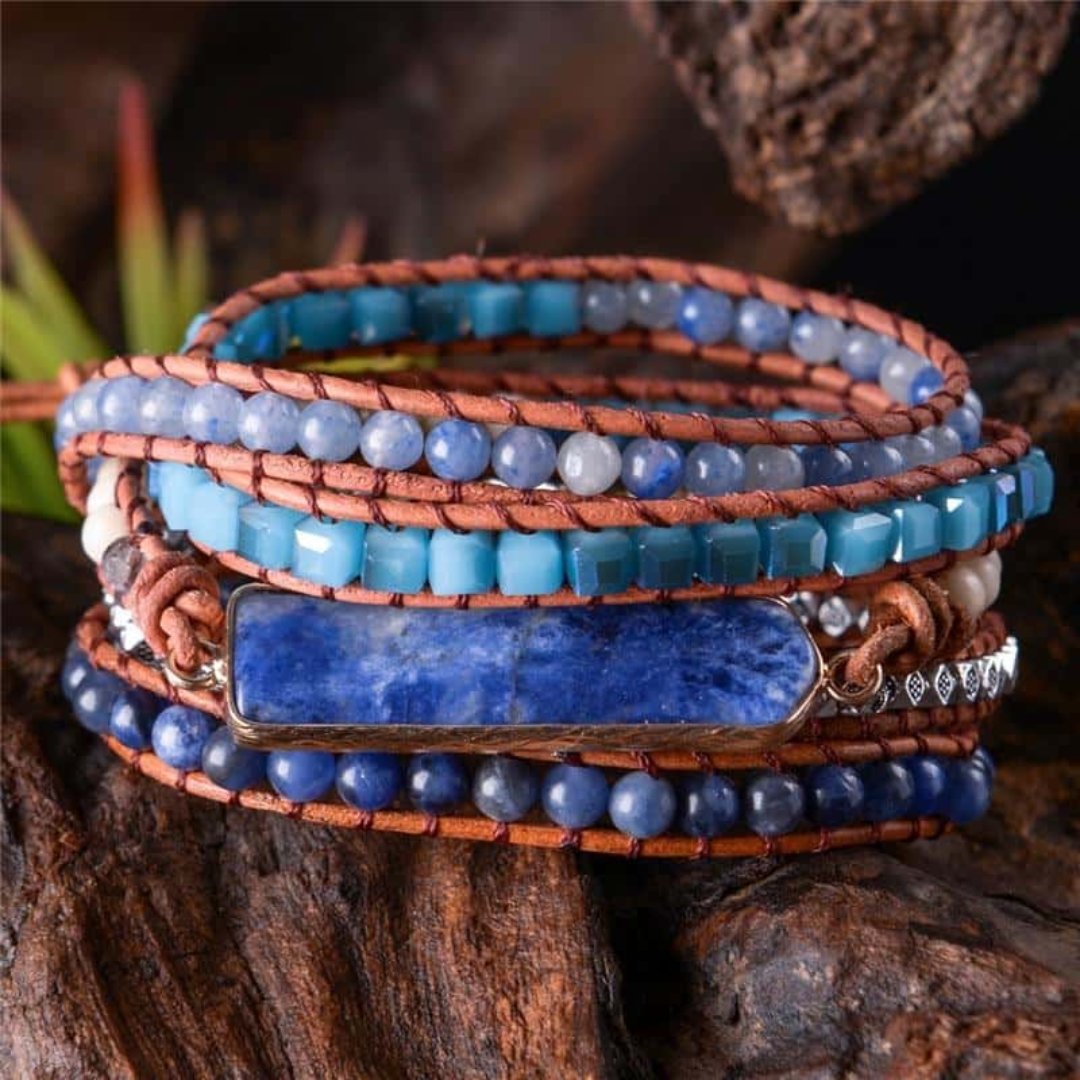 Chillin' Turquoise Jasper Bracelet - Wrap Bracelets - Pretland | Spiritual Crystals & Jewelry
