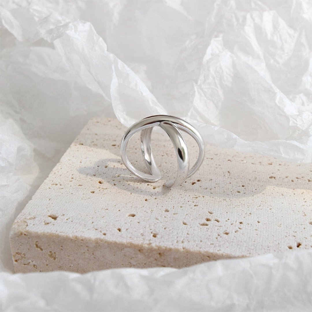 X 925 Sterling Silver Adjustable Ring - Rings - Pretland | Spiritual Crystals & Jewelry
