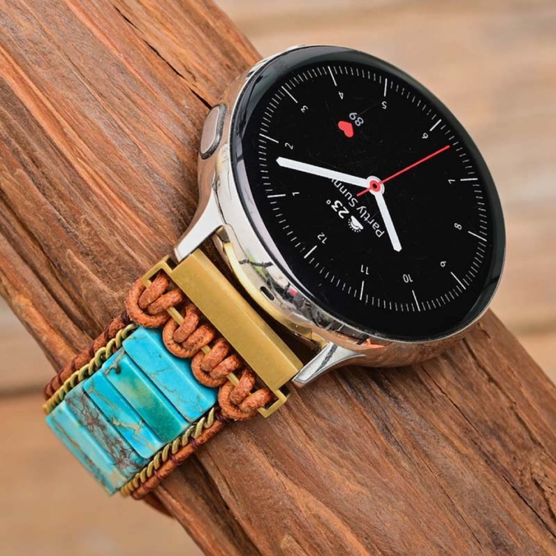 Bohemian Howlite Samsung Watch Strap - Samsung Watch Straps - Pretland | Spiritual Crystals & Jewelry
