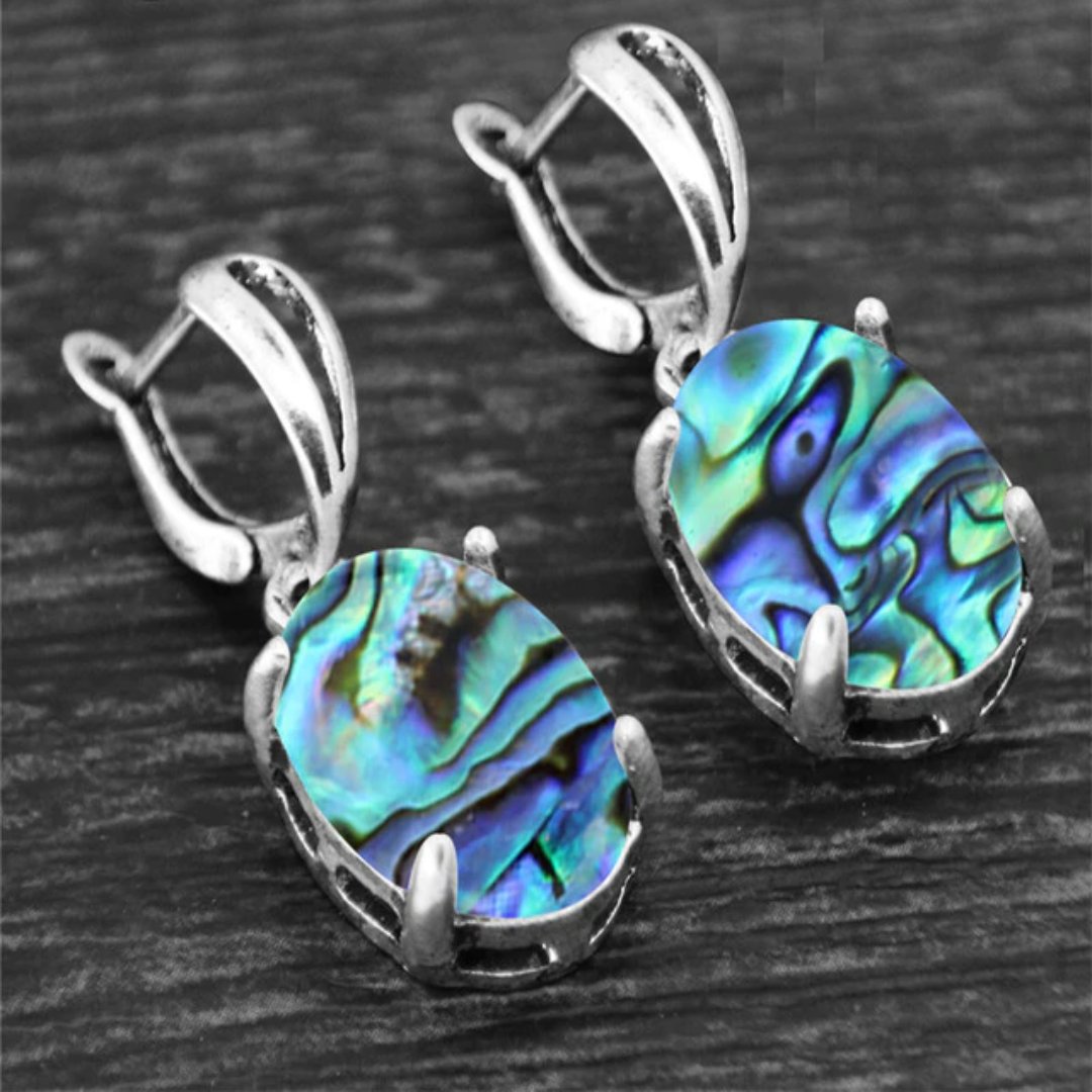 Spiritual Crystal Silver Plated Earrings - Synthetic Shell - Earrings - Pretland | Spiritual Crystals & Jewelry