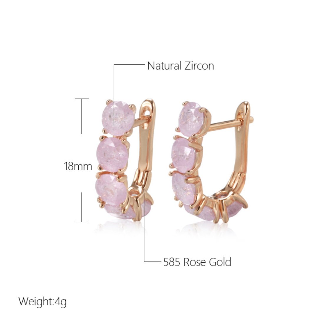 Luxury Zirconia Gold Plated Drop Earrings - Earrings - Pretland | Spiritual Crystals & Jewelry