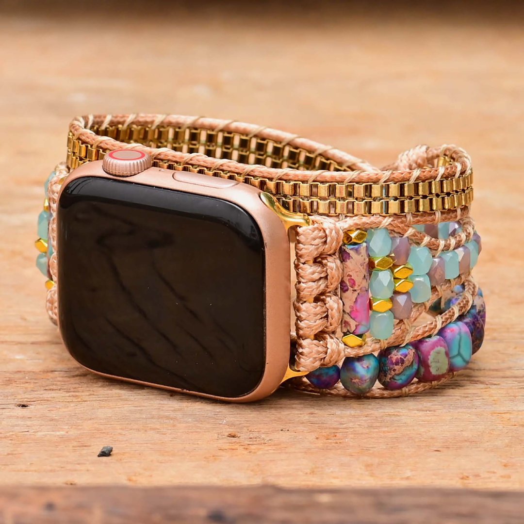 Spiritual Purple Jasper Apple Watch Strap - Apple Watch Straps - Pretland | Spiritual Crystals & Jewelry