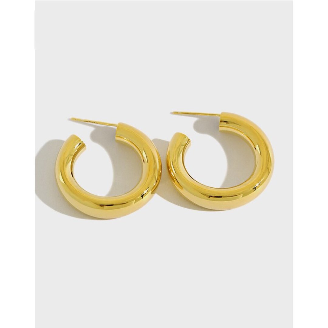 Maya 925 Sterling Silver Earrings - Hoop Earrings - Pretland | Spiritual Crystals & Jewelry