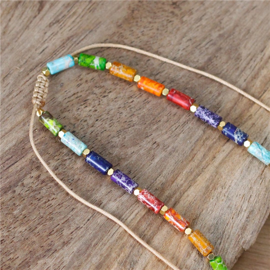 7 Chakra Natural Stone Choker Necklace & Bracelet - Necklaces - Pretland | Spiritual Crystals & Jewelry