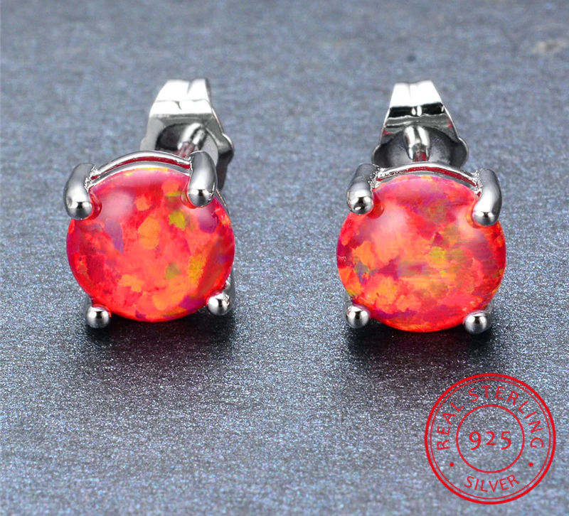 Spiritual Fire Opal Sterling Silver Set - Bundles - Pretland | Spiritual Crystals & Jewelry