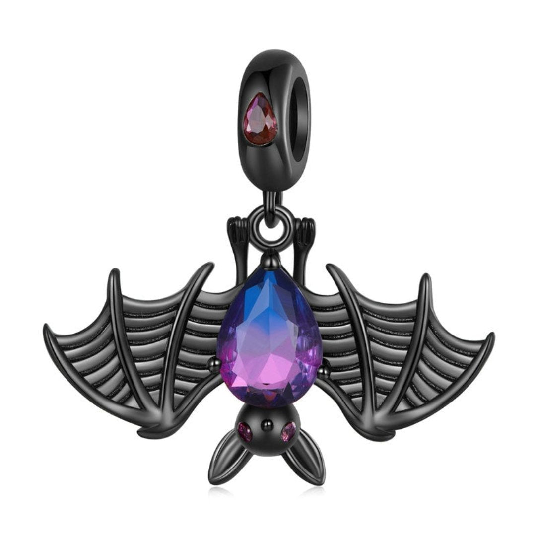 Black Bat Topaz Sterling Silver Pendant - Pendants - Pretland | Spiritual Crystals & Jewelry