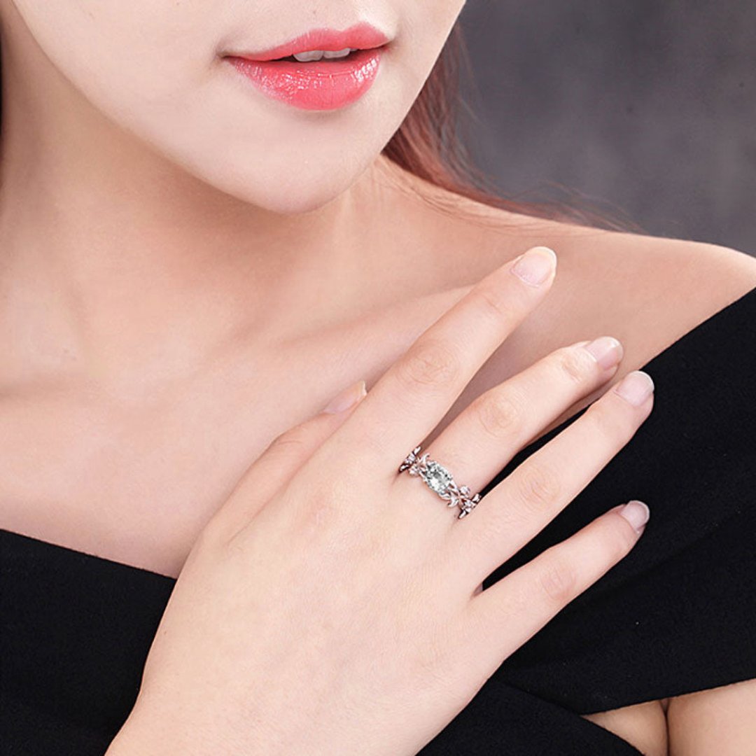 Enchanting White Flowers Rhinestone Ring - Rings - Pretland | Spiritual Crystals & Jewelry