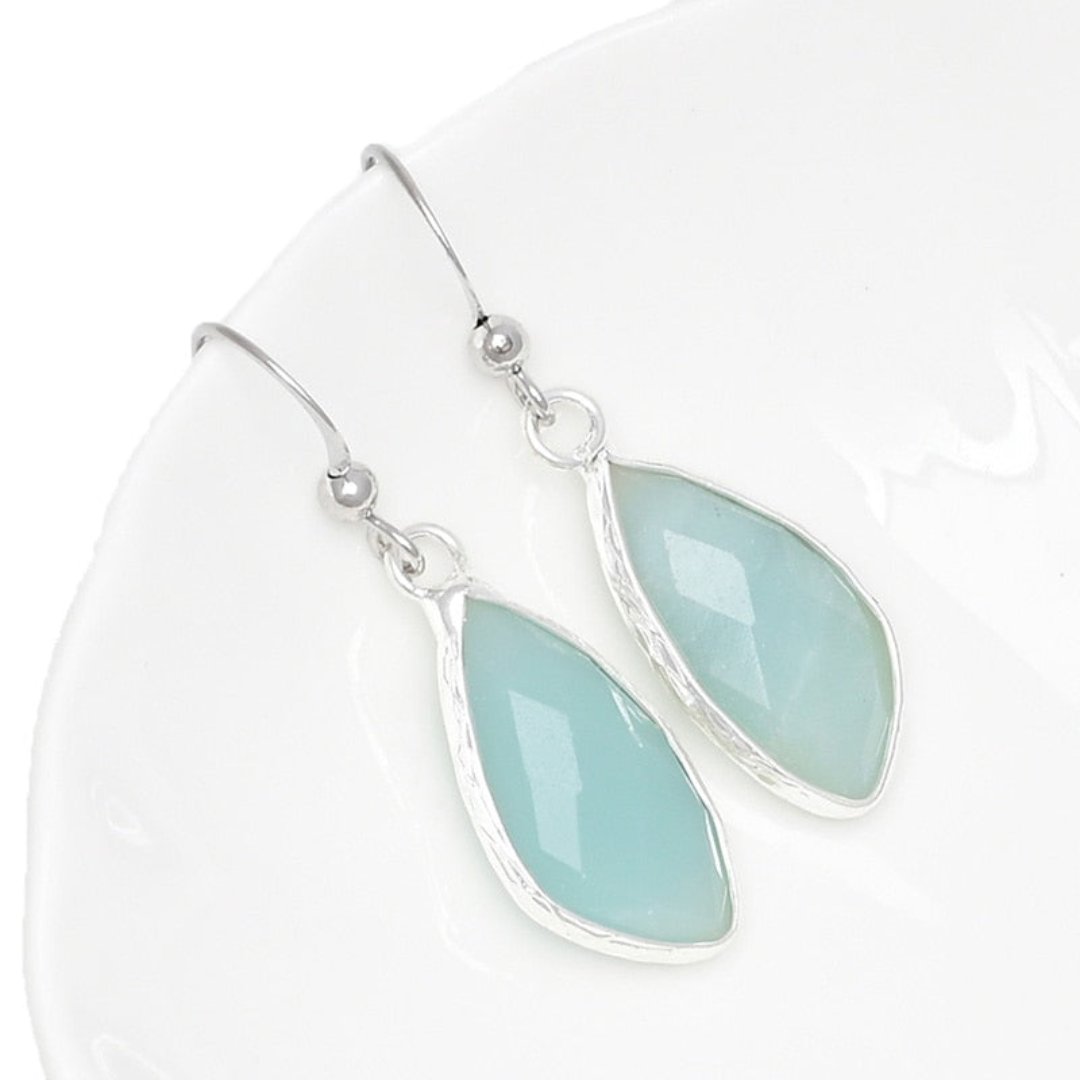 Bohemian Natural Amazonite Earrings - Earrings - Pretland | Spiritual Crystals & Jewelry