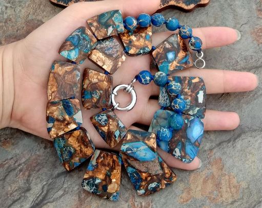 Sea Sediment Imperial Jasper Necklace
