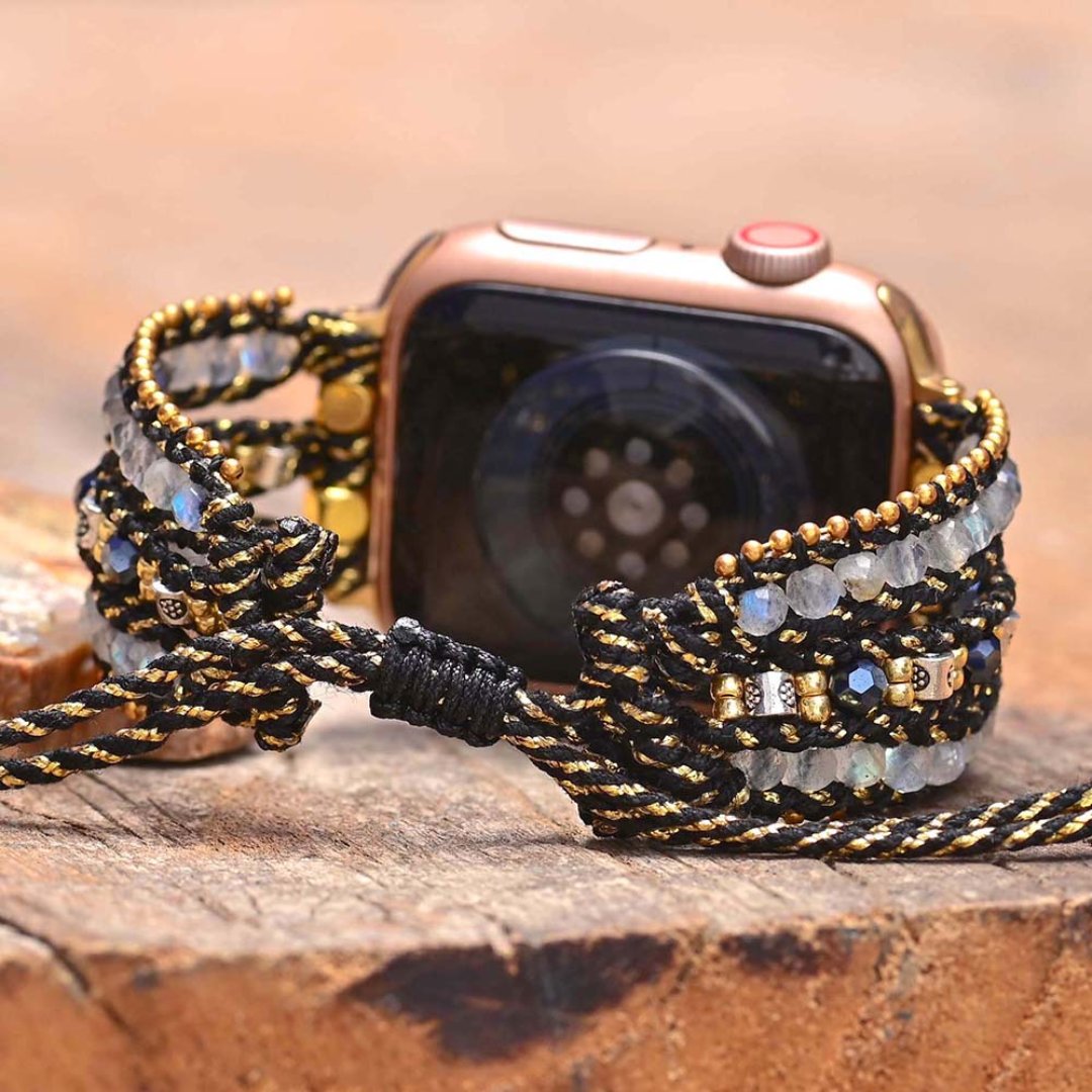 Charming Labradorite Wrap Apple Watch Strap - Apple Watch Straps - Pretland | Spiritual Crystals & Jewelry