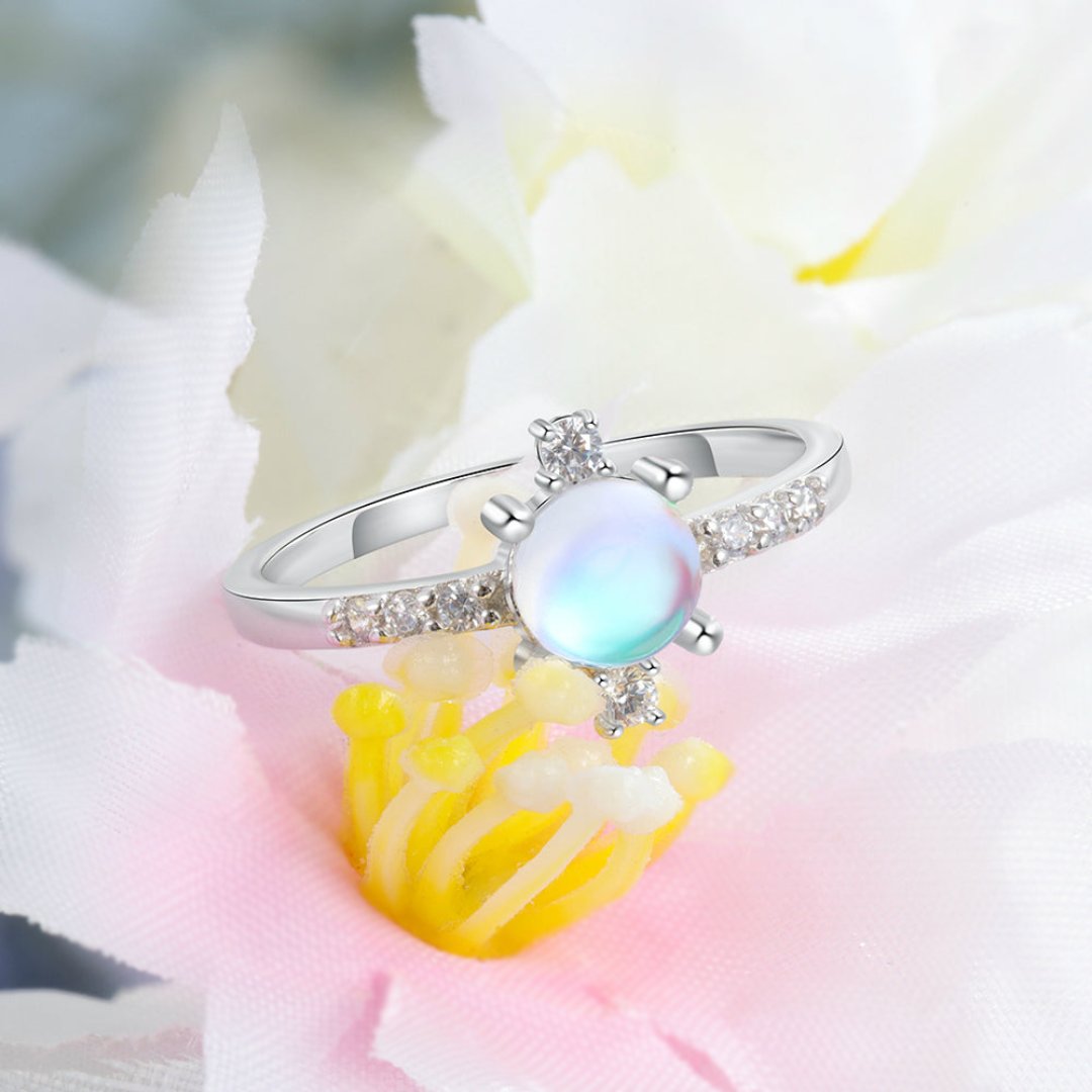 Charming Moonstone 925 Sterling Silver Ring - Rings - Pretland | Spiritual Crystals & Jewelry