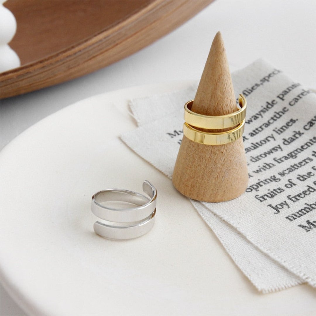 Spiral 925 Sterling Silver Adjustable Ring - Rings - Pretland | Spiritual Crystals & Jewelry