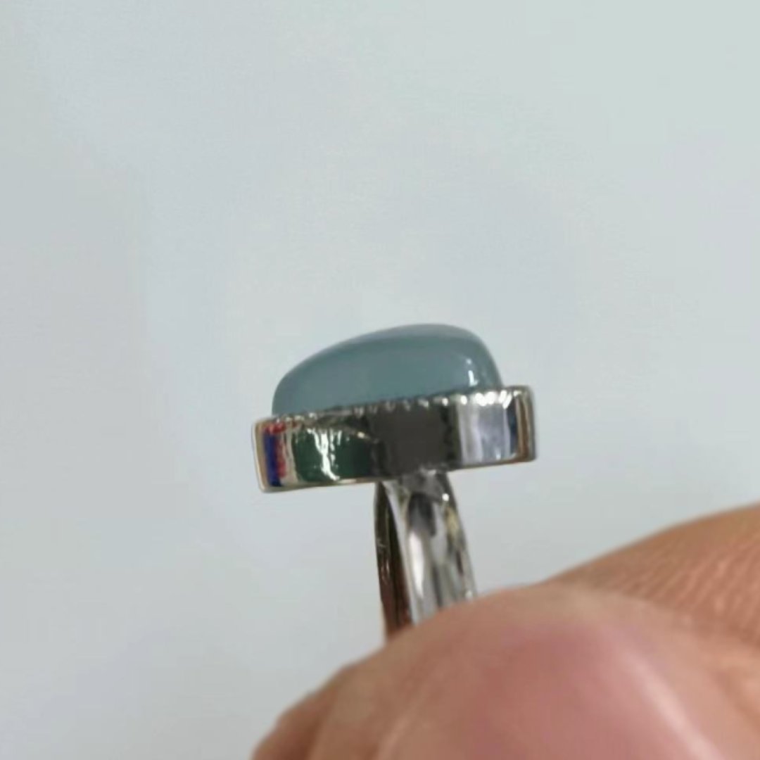 Vintage Heart Shape Aquamarine Adjustable Ring - Rings - Pretland | Spiritual Crystals & Jewelry