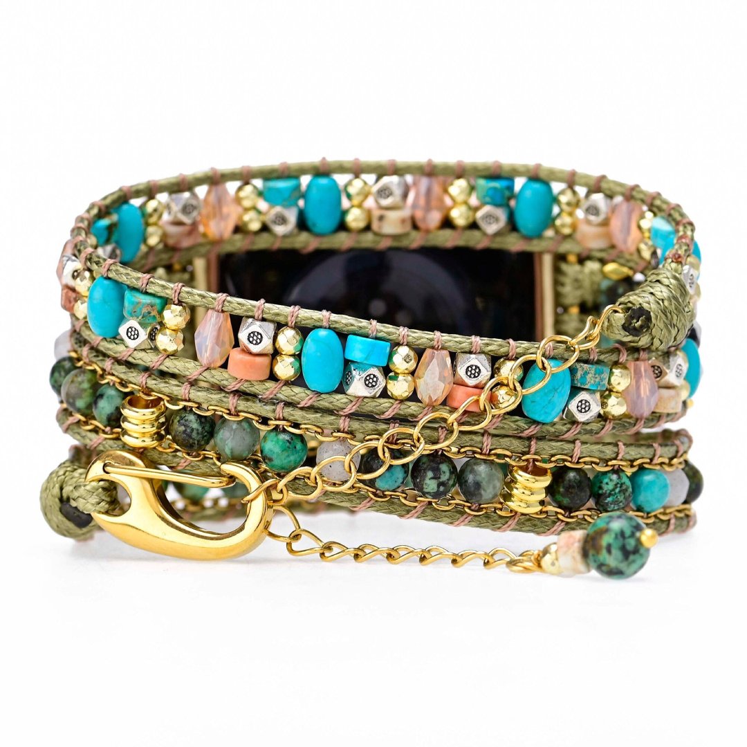 Stylish Agate & Turquoise Apple Watch Strap - Apple Watch Straps - Pretland | Spiritual Crystals & Jewelry