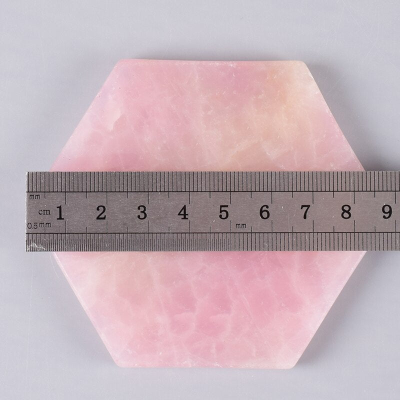 Spiritual Rose Quartz Coaster - Natural Stones - Pretland | Spiritual Crystals & Jewelry