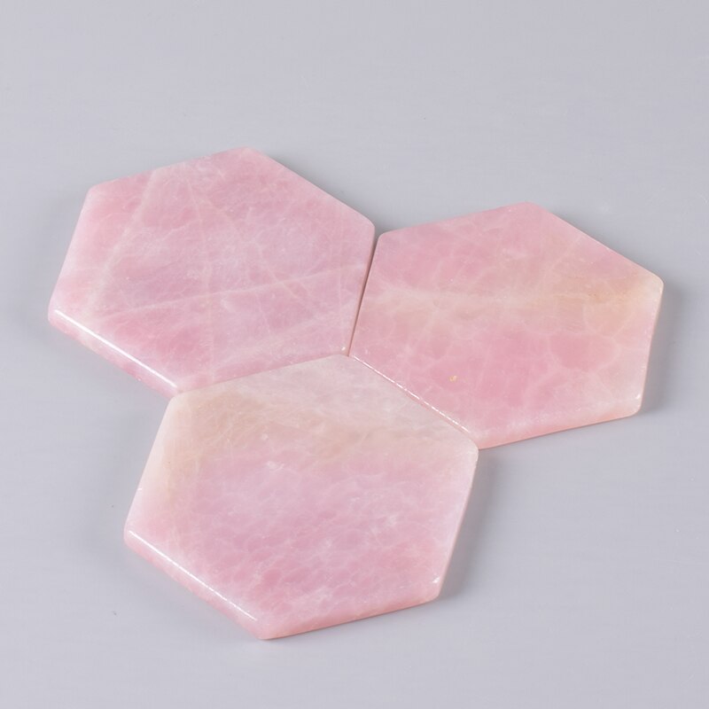 Spiritual Rose Quartz Coaster - Natural Stones - Pretland | Spiritual Crystals & Jewelry