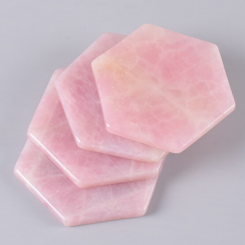 Spiritual Rose Quartz Coaster - Natural Stones - Pretland | Spiritual Crystals & Jewelry