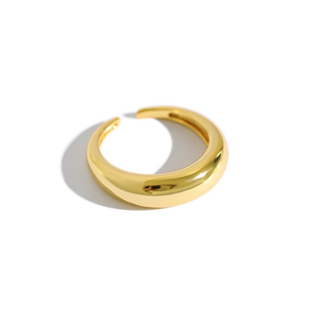 Mazu 925 Sterling Silver Adjustable Ring - Gold - Rings - Pretland | Spiritual Crystals & Jewelry