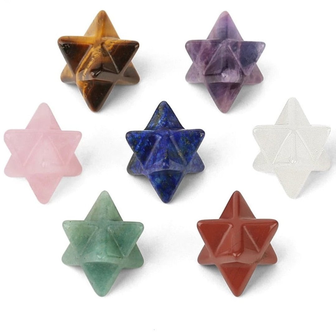 Calming Merkaba Crystal Stars - Natural Stones - Pretland | Spiritual Crystals & Jewelry