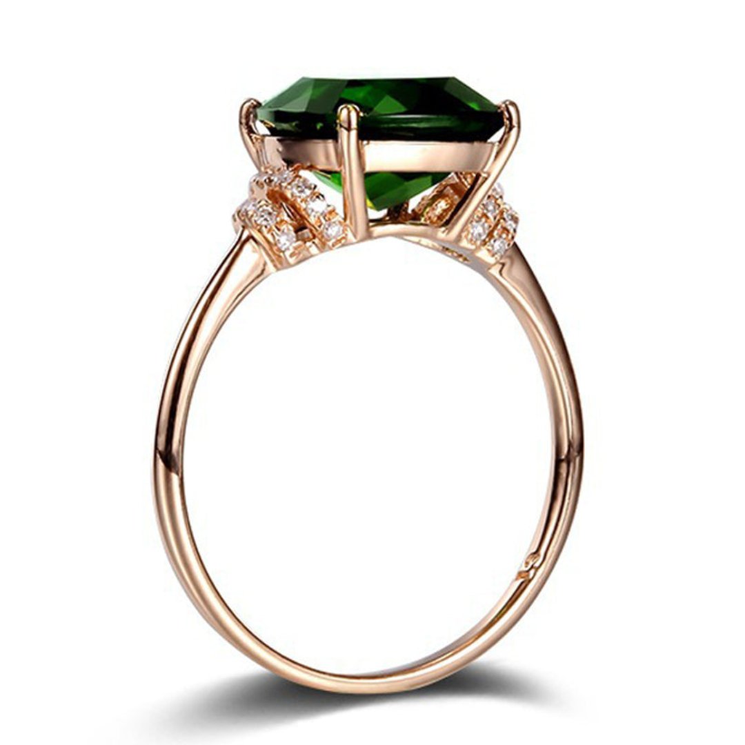 Romantic Emerald 925 Sterling Silver Ring - Rings - Pretland | Spiritual Crystals & Jewelry