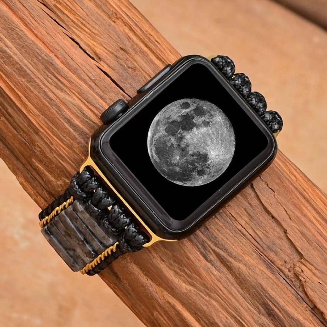 Bohemian Black Labradorite Apple Watch Strap - Apple Watch Straps - Pretland | Spiritual Crystals & Jewelry