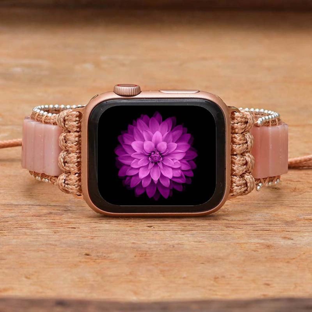 Elegant Pink Opal Apple Watch Strap - Apple Watch Straps - Pretland | Spiritual Crystals & Jewelry