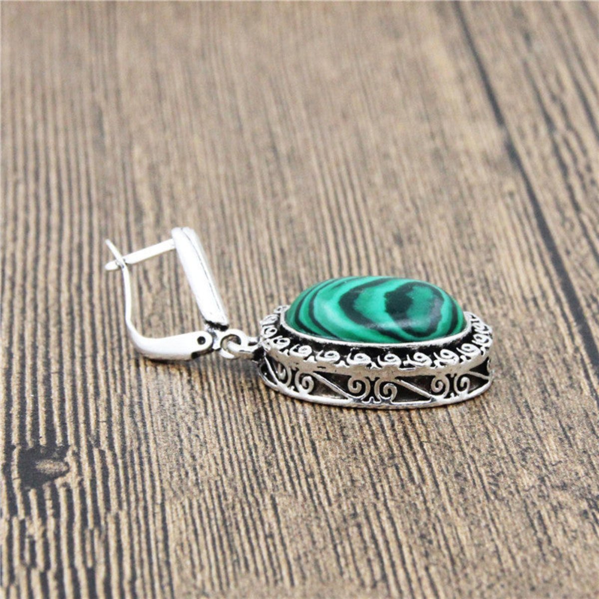 Spring Flower Malachite Earrings - Drop Earrings - Pretland | Spiritual Crystals & Jewelry