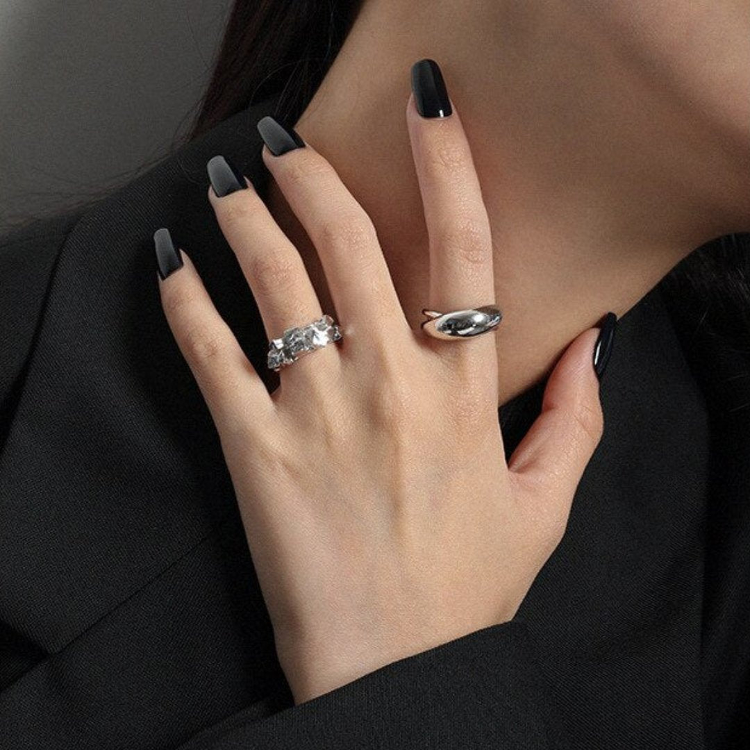 Elisa 925 Sterling Silver Ajdustable Ring - Rings - Pretland | Spiritual Crystals & Jewelry