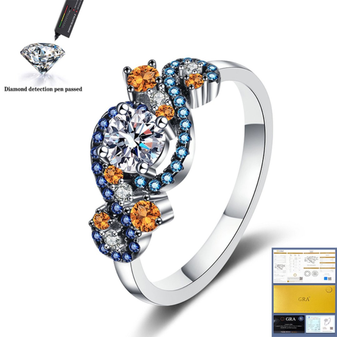 Spirit Starry Night 0.5 Carat Moissanite Ring - Rings - Pretland | Spiritual Crystals & Jewelry