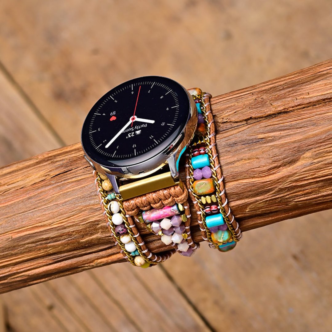 Colorful Natural Stone Samsung Watch Strap - Samsung Watch Straps - Pretland | Spiritual Crystals & Jewelry