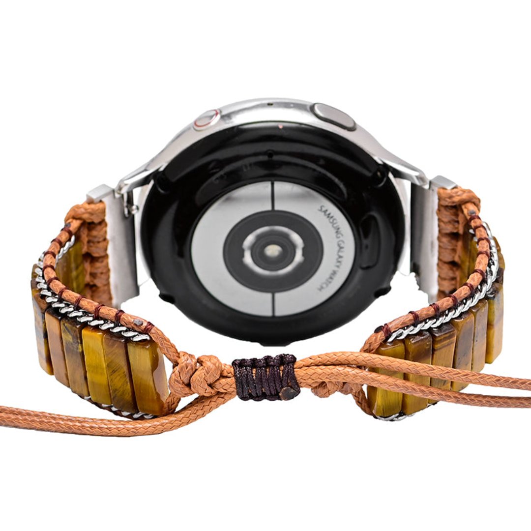Natural Tiger Eye Samsung Watch Strap - Samsung Watch Straps - Pretland | Spiritual Crystals & Jewelry