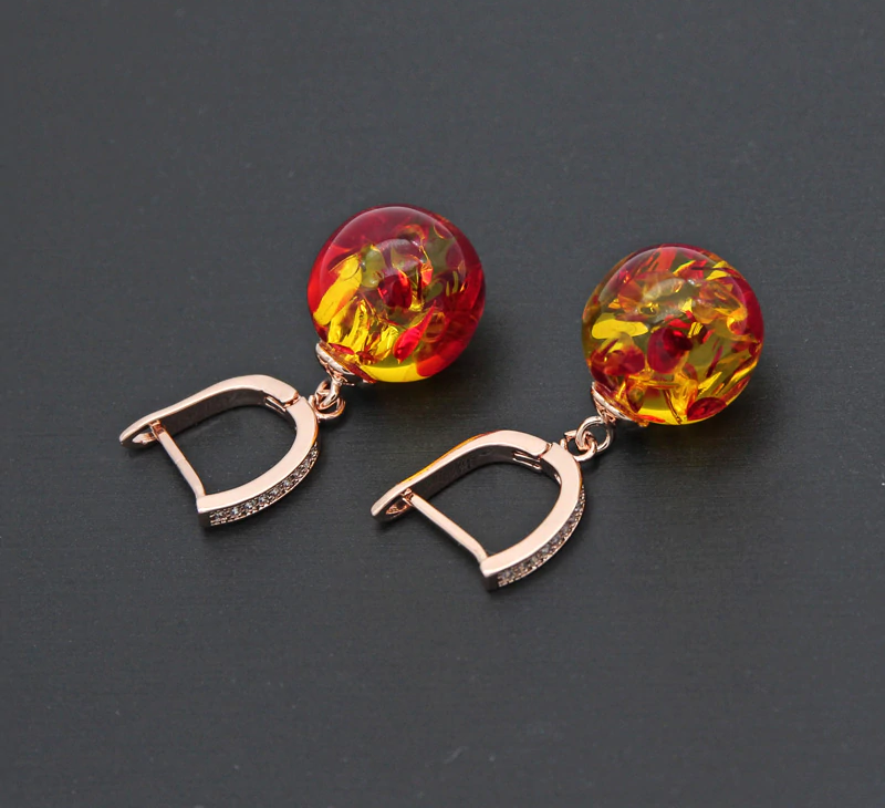 Spiritual Follow the Sun Amber Earrings - Earrings - Pretland | Spiritual Crystals & Jewelry